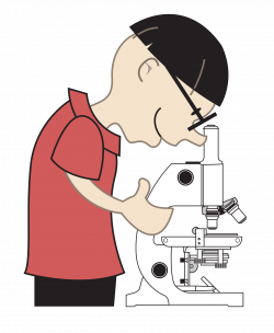 Clipart - Kid with Microscope