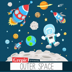 Outer space clipart: 