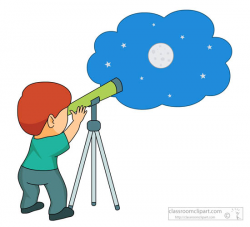 Science Clipart- astronomer-looking-stars-with-telescope - Classroom ...