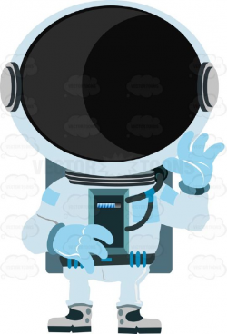 Astronaut In Space Suit With Closed Helmet Waving | Space suits ...