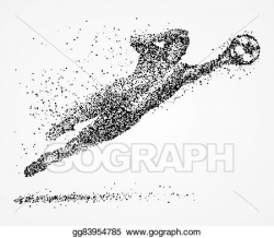 Drawing - Abstract, football, goalkeeper, athlete. Clipart Drawing ...