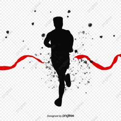 Black Male Running Sports Figures, Sports Clipart, Abstract ...
