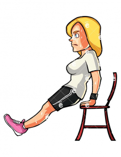 A Blonde Woman Doing Chair Dips - FriendlyStock.com | Blonde women ...