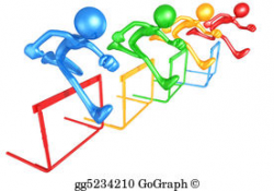 Stock Illustration - Running hurdles. Clip Art gg5234260 - GoGraph