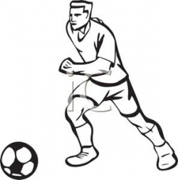 An Athlete Running For the Ball In a Soccer Game - Royalty Free ...