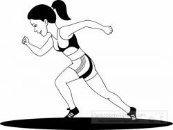 28+ Collection of Athletics Clipart Black And White | High quality ...