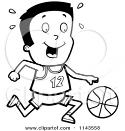 Black And White Athletic Boy | Clipart Panda - Free Clipart Images