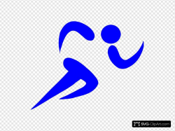 Blue Athlete Clip art, Icon and SVG - SVG Clipart