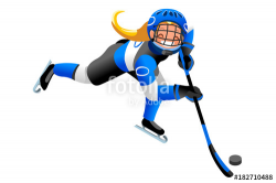 Ice hockey vector cartoon clipart. Winter sports background with ...