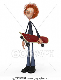 Drawing - 3d student athlete. Clipart Drawing gg71538691 - GoGraph