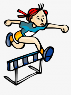 Hurdle Female Athlete Png Image, Material, Cartoon, Character PNG ...