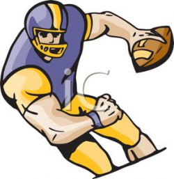 An Athlete Playing Football - Royalty Free Clipart Picture