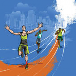 Athlete Running Clip Art - Royalty Free - GoGraph