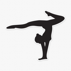 Gymnastics Silhouette Wall Decal | Clip art free, Gymnasts and ...