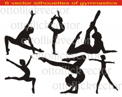 GYMNASTIC SILHOUETTES VECTOR clipart eps, ai, cdr, png, jpg ...