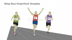 Three Runners on the Race Tracks PowerPoint Scene - SlideModel