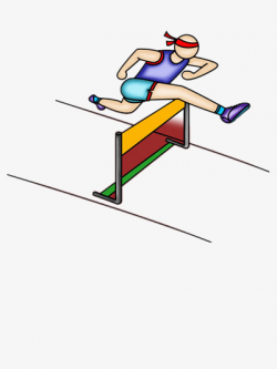 Rapid Hurdle Athlete Image, Material, Cartoon, Movement PNG Image ...