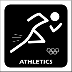 Clip Art: Summer Olympics Event Icon: Athletics B&W I abcteach.com ...