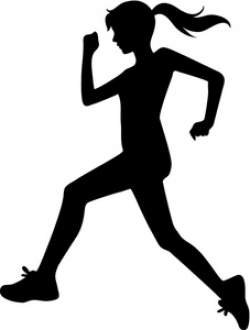Runner Clipart Image - Girl Running or Sprinting in a Track and ...