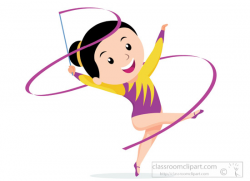 Dance Clipart- female-athlete-performing-rhythmic-gymnastics-dance ...