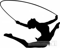Gymnastics Clipart Clipart- silhouette-athlete-performing-rhythmic ...