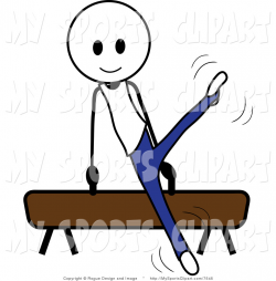 Sports Clip Art of a Stick Person Gymnast by Pams Clipart - #7545