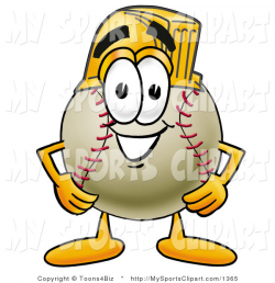 Sports Clip Art of a Cute Baseball Mascot Cartoon Character Wearing ...