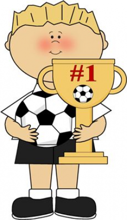 Girl With Soccer Trophy Clip Art - Girl With Soccer Trophy Image ...
