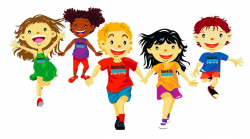 Kids Running A Race Clipart - Letters
