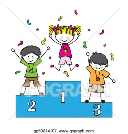 Vector Art - Children playing sports. Clipart Drawing gg59814107 ...