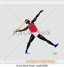 Picturesque Design Athletics Clipart Athlete Javelin Thrower Greek ...