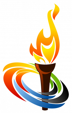 Torch clipart sport - Pencil and in color torch clipart sport