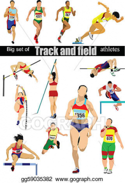 EPS Illustration - big cet of track and field athlete ...
