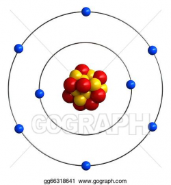 Stock Illustration - Atomic structure of oxygen. Clip Art gg66318641 ...
