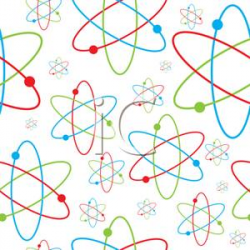 Clip Art Image: Colorful Atoms