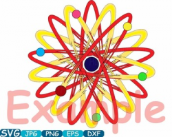Atom Nuclear Fission Reactor Science Molecules SVG clipart School ...