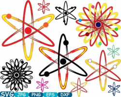 Atom Nuclear Fission Reactor Science Molecules SVG clipart School ...