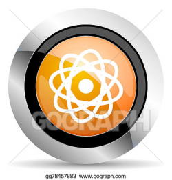 Stock Illustration - Atom orange icon . Clipart Drawing gg78457883 ...