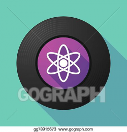 Vector Art - Vinyl record with an atom. Clipart Drawing gg78915673 ...