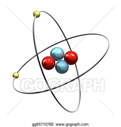 Stock Illustration - 3d helium atom. Clipart Drawing gg55710782 ...