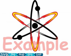 Atom Nuclear Fission Reactor Science Molecules SVG clipart School ...