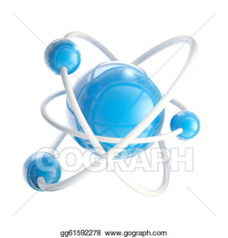 Stock Illustration - Atomic structure science emblem isolated. Stock ...