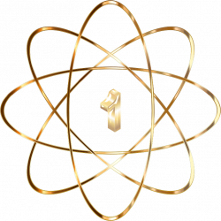 Clipart - Gold Atom No Background