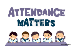 Stickman Kids Attendance Matters Illustration