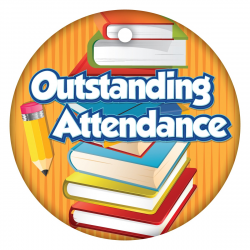 Outstanding Attendance Circle Brag Tags | SchoolLife.com