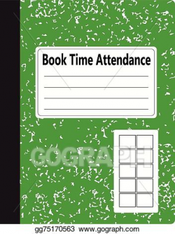 Vector Stock - Book time attendance. Clipart Illustration gg75170563 ...