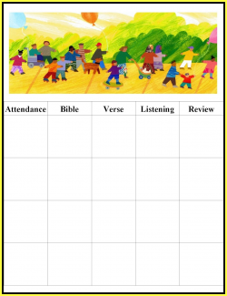 Sunday school attendance chart treatment clipart sheet 3 competent 5 ...