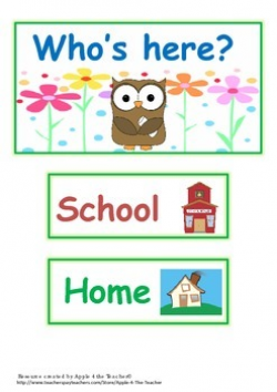 Attendance Chart Who's Here? by Apple 4 the Teacher | TpT