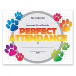Perfect Attendance Award | Attendance, Classroom freebies and ...