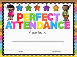 Perfect Attendance Award Freebie | Attendance, Primary classroom and ...